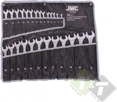 JMC Steekringsleutel set, 26 delig, 6 tot 32mm maten, Din3113