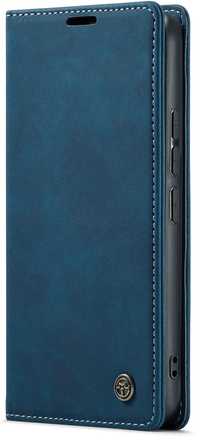 Casemania Hoesje Geschikt voor Google Pixel 10a - Navy Blue - Dunne Portemonnee Bookcase met Pasjeshouder en Ingebouwde Standaard Functie - Slim Wallet Case