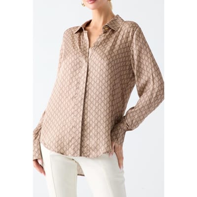 GUESS New Melissa Shirt Monogram Combo Velve Taglia: 38 | Maglie a manica lunga Outlet | Donna