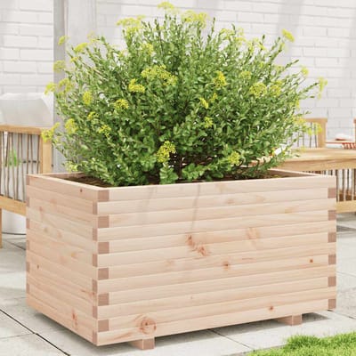vidaXL - Plantenbak - 90x60x49,5 - cm - massief - grenenhout