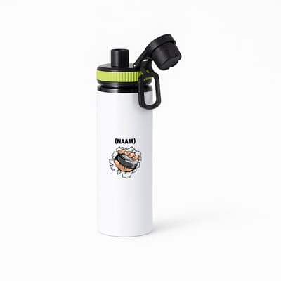 Hacebo® - ijshockey met eigen naam waterfles met draaidop groen - Sport - ijshockeyer - Sport - water fles - 850ML