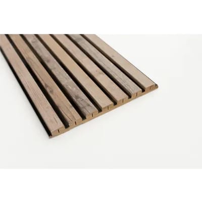Maestro Latt Lattenwand - Rustic Wood + Matte Black - 277x30cm - 20mm - 2 Stuks