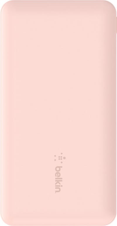 Belkin Boost-Up Charge 10.000 mAh Powerbank - USB-A naar USB-C-Kabel - 3-Poorts – 15W - Roségoud