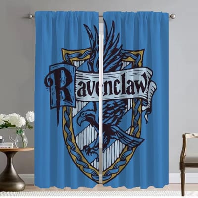 Hogwartes Gordijnen Kinderkamer Shades Verduisterende Gordijnen 2 Stuks Woonkamer Gordijn Halloween Decoratie Afscheiding Keukenpaneel W60xH90cmx2pcs-CL