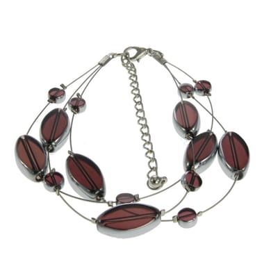 Behave - Armband bruin ovaal - ruime polsmaat - elegante avondstijl