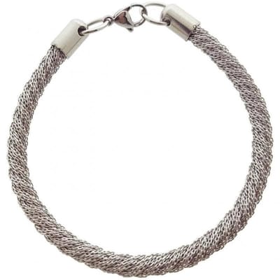 Aramat Jewels | Armbanden | Stijlvolle Zilverkleurige Fantasie Armband staal | | | |6mm | Staal | Volwassenen | Verkleurd niet
