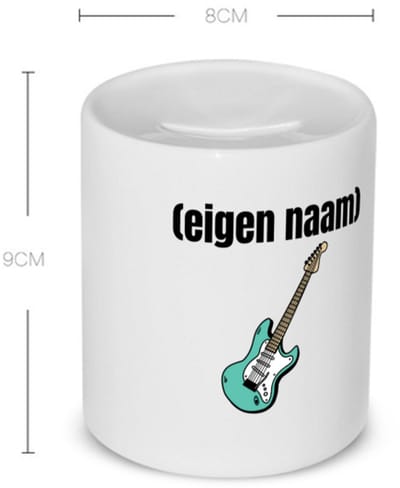 Akyol - blauwe elektrische gitaar met eigen naam Spaarpot - Gitaar - muziek liefhebbers - gitaristen - gitaarliefhebbers - verjaardag - cadeau - kado - 350 ML inhoud
