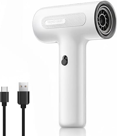 Draadloze Haardroger met 2000mAh Batterij en 500W Borstelloze Motor voor Sneldrogen van Haar en Verf