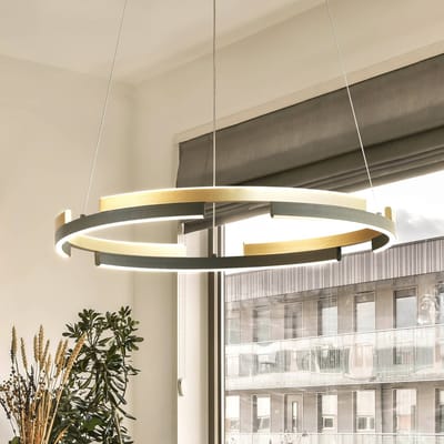 FISCHER & HONSEL Circly LED hanglamp, metaal, afstandsbediening, CCT, dimbaar