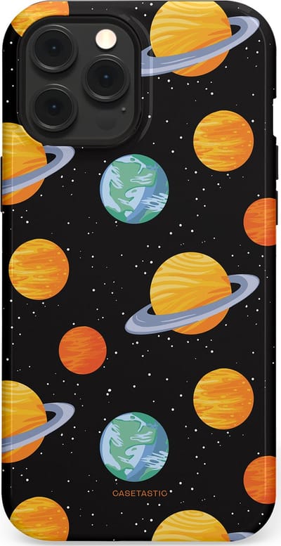 Casetastic Hoesje Geschikt voor Apple iPhone 12 Pro Max Magsafe - Stijlvolle Beschermende Duo-layer Case - Universum reis