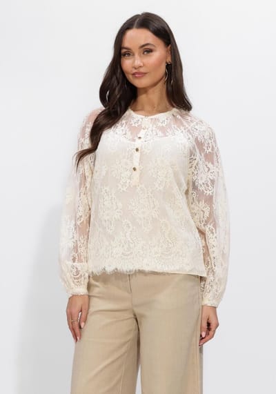 Beaumont Danica Blouse Dames - Jurken - Ecru - Maat 40