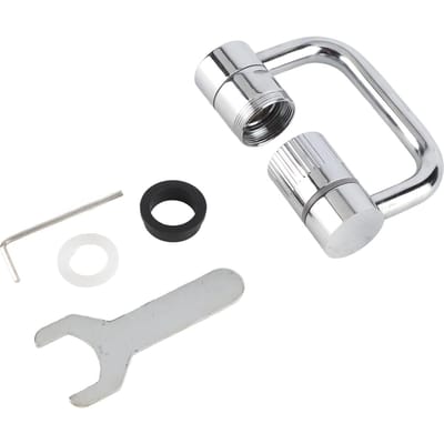 Prolongateur de Robinet Bras Mécanique Rotatif Anti-Éclaboussures Aérateur de Robinet en Cuivre pour Cuisine Salle de Bain white
