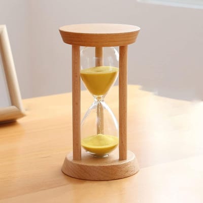 Zandloper Timer - Zandloper Klok - Koken en Spelletjes - Houten Decoratie - 30 Minuten - Zandkleur