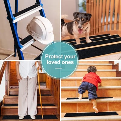 Anti-slip tape 20 cm x 10 m voor trappen, ladders en gladde vloeren - Hoge grip, binnen en buiten gebruik