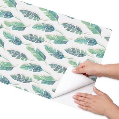 Coloray Meubel Wrap Folie - Groente Meubelfolie - 50x100 cm - Plakfolie Meubels Tropische bladeren - Decoratiefolie Zelfklevend - Modern Meubelfolie - Meubelfolie Zelfklevend - Badkamer decoratie - Achtergronden en patronen
