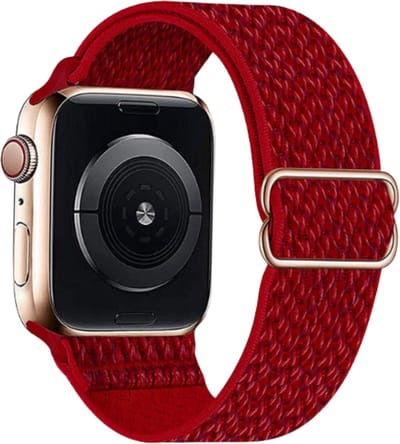 Innerlight® Nylon - Rood - 38mm / 40mm / 41mm - Nylon bandje geschikt voor Apple Watch - Geschikt als Apple Watch bandje voor Series 1/2/3/4/5/6/7/8/9/10 42mm/11 42mm/SE
