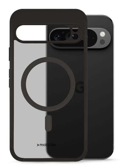Mobilize Hoesje geschikt voor Google Pixel 9 Pro MagSafe Telefoonhoesje Hardcase | Mobilize Hybrid Pro Backcover Shockproof | Geschikt voor MagSafe | Geschikt voor Draadloos Opladen met Magnetische Ring | Geschikt voor MagSafe Case - Zwart