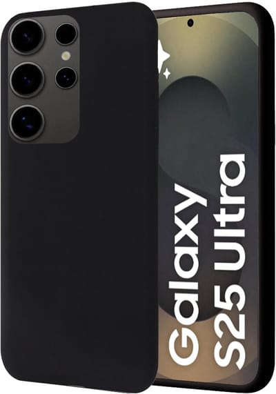 Hoesje geschikt voor Samsung Galaxy S25 Ultra - Mat Back Case Zwart