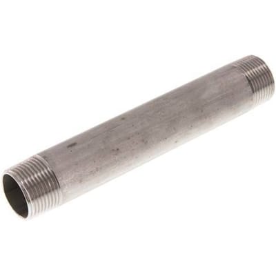 R 3/4'' RVS Dubbele Pijpnippel 20 Bar DIN 2982 - 150mm