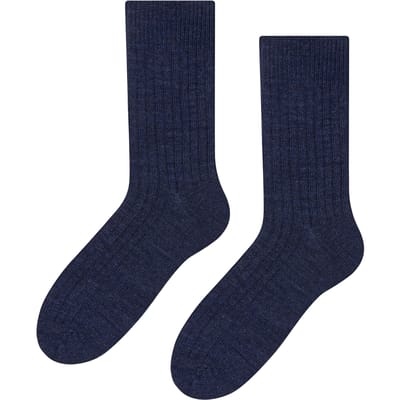 Steven - Heren Alpaca Wol Sokken - 1 Paar Warme Gebreide Boot Sokken voor Winter - Marine