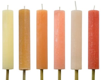 Cactula Kwaliteits Fakkels – Zomertinten – Ø3,8x20 cm – 10 Branduren – Set van 6