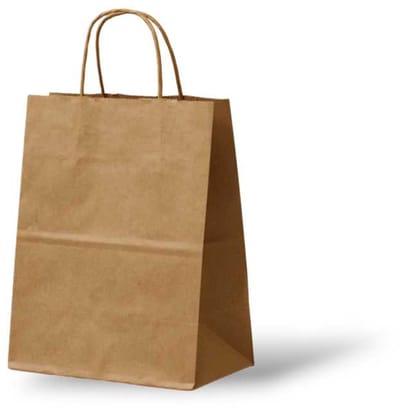 Bruine Kraft Tas (XS) - Papieren Tassen - 14x8x21 cm - 50 Stuks