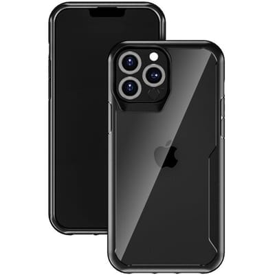 ShieldCase Anti Shock case geschikt voor Apple iPhone 13 Pro Max - hoesje - Doorzichtig hoesje met verstevigde zwarte randen - Optimale bescherming - Transparant / Zwart