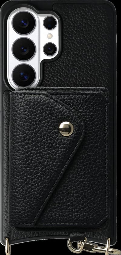 AVY Leren Hoesje Geschikt voor Samsung Galaxy S26 Ultra | Met Magnetische Kaarthouder | Compatibel met MagSafe | Leather Case met Wallet | Zwart