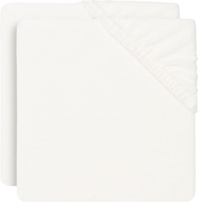 Jollein - Aankleedkussenhoes Badstof 50x70cm - Zachte Hoes Baby Aankleedkussen - Ivory - 2 Stuks