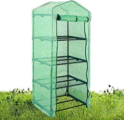 Vervangende Broeikas Afdekking - Tuinbroeikas Beschermhoes - Planten Beschermen - UV-Bestendig PVC - 158 x 68 x 49 cm - Transparant