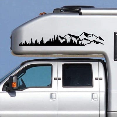 Universele Vinyl Auto Sticker Body Raam Bumper Grafische Decals voor Camper Auto Vrachtwagen zwart
