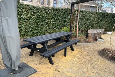 Rockwood® Picknicktafel Vlier - Zwaar Kunststof - Ural Black 2.40m