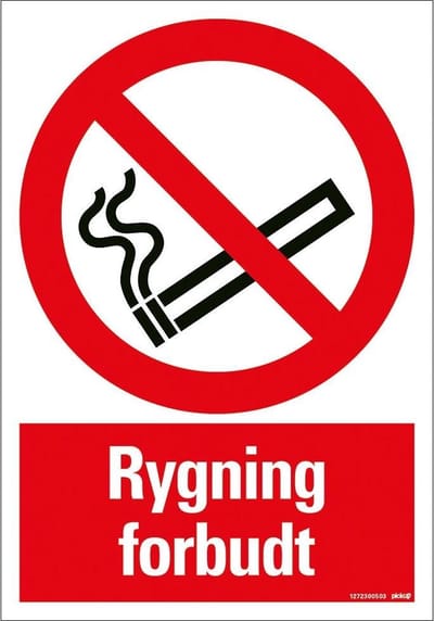 Pickup bord 23x33 cm Combinatie - RYGNING FORBUDT