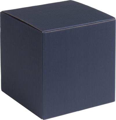 Cadeauverpakking vierkant-kubus karton 7x7x7cm DONKERBLAUW (200 stuks)