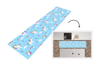 Keukenloper - Loper keuken - Unicorn - Regenboog - Patronen - Kind - 200x50 cm - Keukenloper vinyl