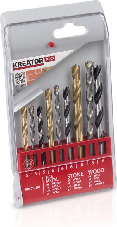 Kreator - Accessories - KRT012501 - Gemengde boorsets - Ø 5-8mm - 9 st.