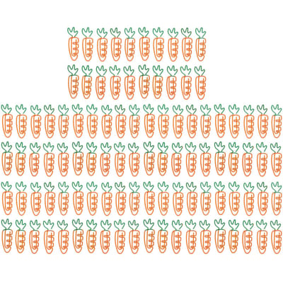 100 Stuks Wortel Paperclips Wortel Stijl Gegalvaniseerd Metaal Antislip Roestvrij Schattige Paperclips voor orange