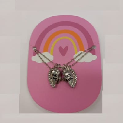 BFF ketting zilverkleur hart