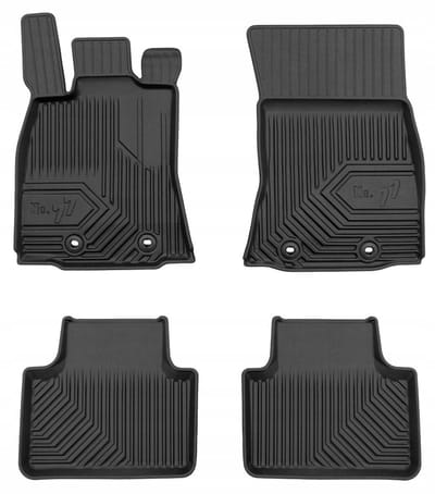FROGUM NO.77 Automatten - Geschikt voor JAGUAR XJ X351 (2009-2019) - Korte Versie (SWB) - 4-delig - TPE Rubber - Zwart