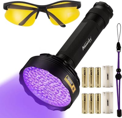 UV Zaklamp 395nm met 128 LED - Perfect voor Urine Detectie en Scorpionen