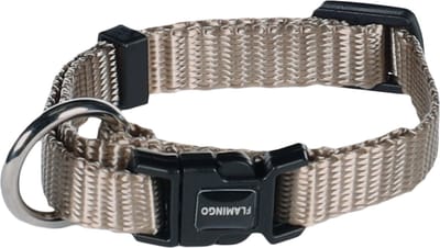 Flamingo Ziggi - Halsband Honden - Halsband Ziggi Greige Xxs 15-25cm 10mm - 1st - 134502 - 1st