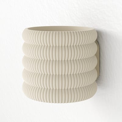 Fleuriek - Hangende bloempot voor binnen Beige - Plantenpot verticle tuin, Groene muurdecoratie - Kunststof bloempot voor aan de muur