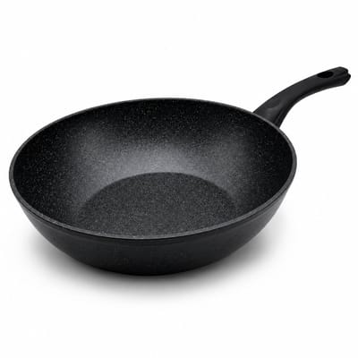 Wokpan - Ø 28 cm - Graniet Steen - Geschikt voor alle warmtebronnen