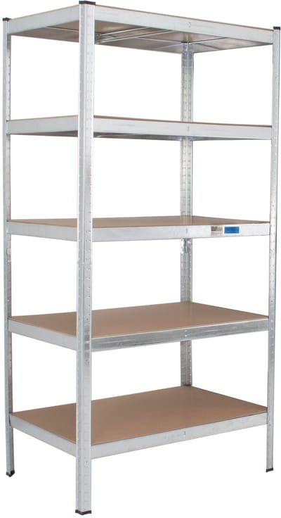 TRUTZHOLM - Zwaar Opbergrek 180x90x60 cm - 875 kg - 5 Legborden - Insteekbare Stelling - Werkplaatsrek - Garagerek - Extra Diep