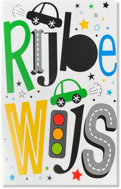 Rijbewijs - Wenskaart - 12x17cm - Gevouwen kaart inclusief envelop - Geslaagd