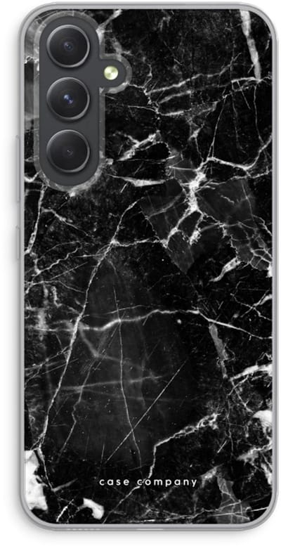Case Company® - Hoesje geschikt voor Samsung Galaxy A54 hoesje - Zwart Marmer - Soft Cover Telefoonhoesje - Bescherming aan alle Kanten en Schermrand