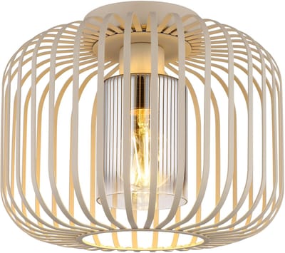 Globo - plafonniere - ALFRED - beige - metaal - Ø 28cm - E27 - 15758D