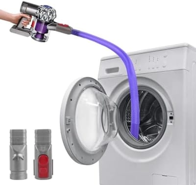 Flexibele stofzuiger spleetmondstuk geschikt voor Dyson V6, V7, V8, V10, V11, V12, V15, slangverlenging voor Dyson accessoires, stofzuiger, reserveslang, droger, ontluchtingspluisjes verwijderen, 85 cm
