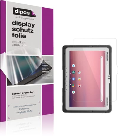dipos – 2x Beschermfolie geschikt voor Panasonic Toughpad FZ-A3 | Krasbestendige & heldere Screenprotector Ultra-Thin
