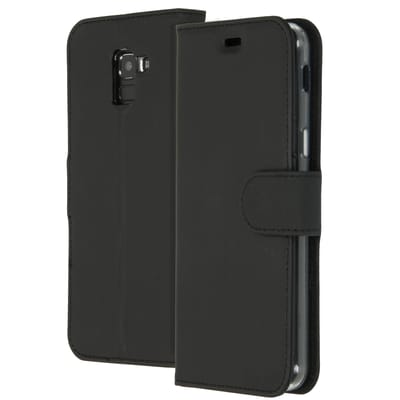 Accezz Hoesje - Geschikt voor Samsung Galaxy J6 - Wallet Softcase Bookcase - Zwart